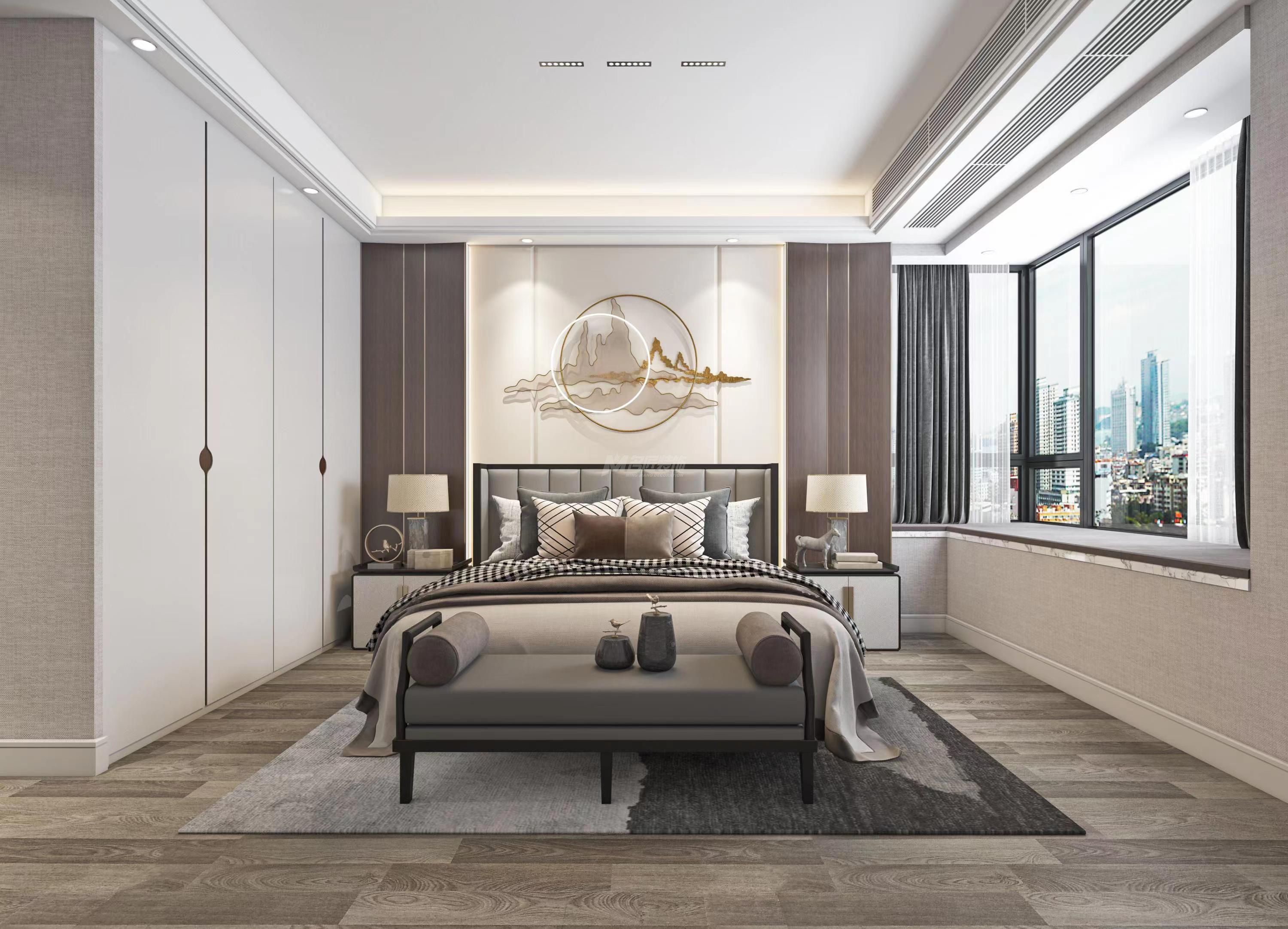 御府花都160㎡主臥新中式裝修風(fēng)格效果圖