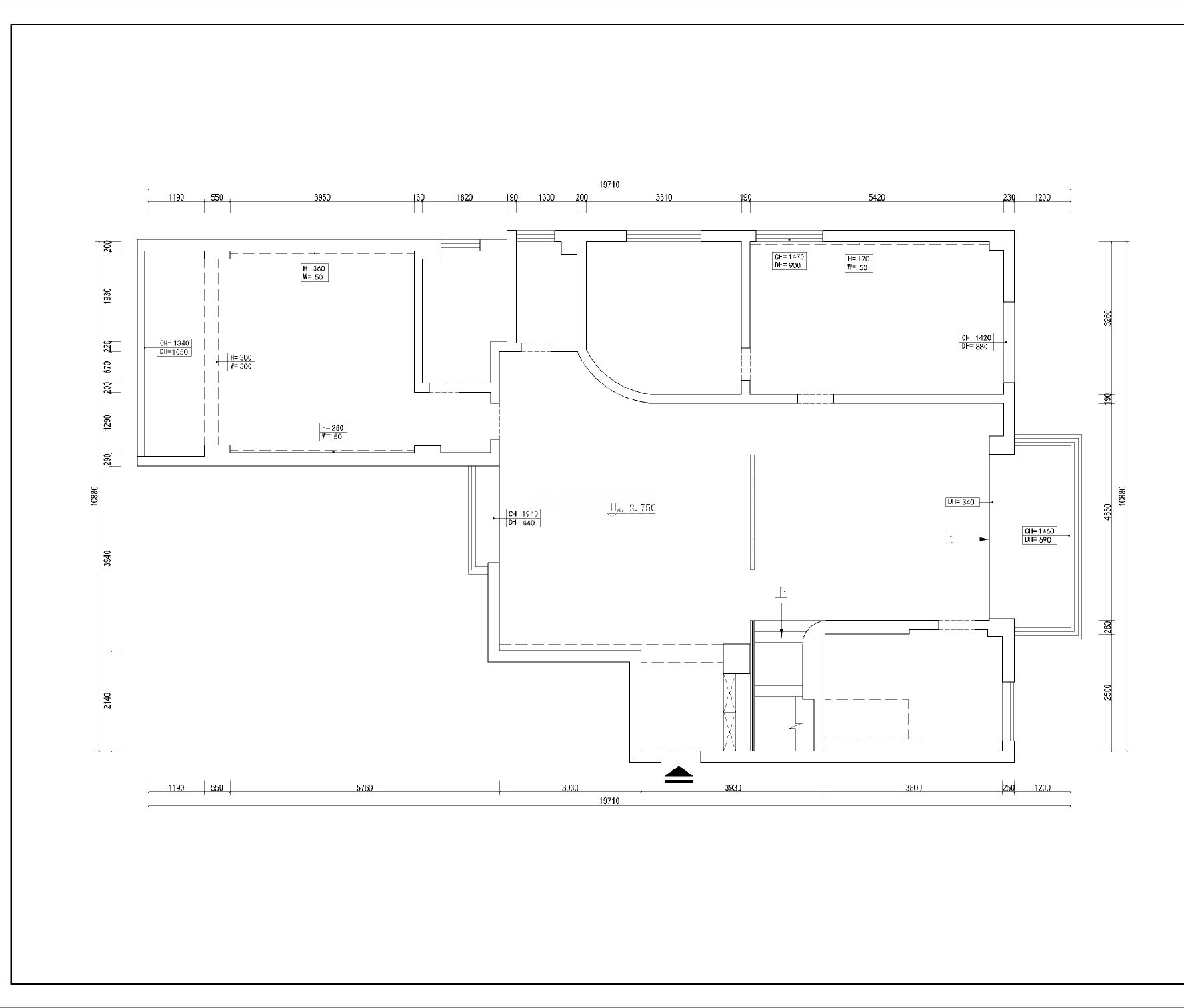 戴府一層原始結(jié)構(gòu)圖