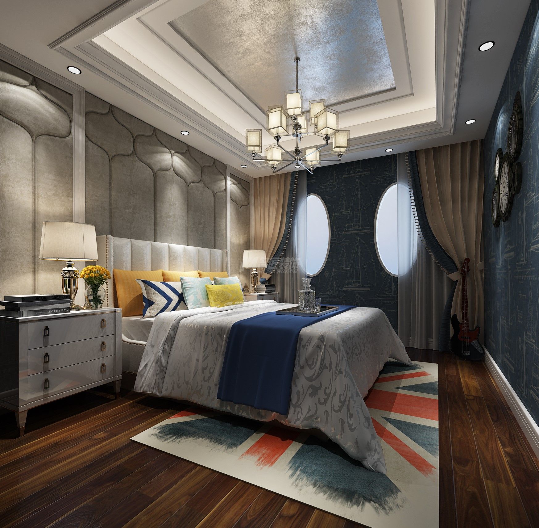 南寧嘉和城360㎡兒童房歐式裝修風(fēng)格案例效果圖