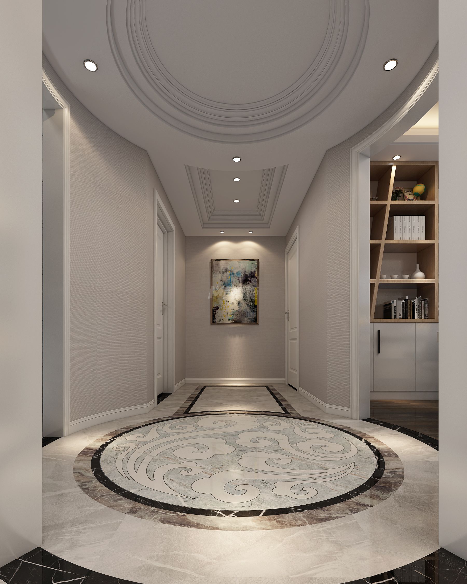 嘉和城塞納左岸180㎡過道歐式裝修風格效果圖