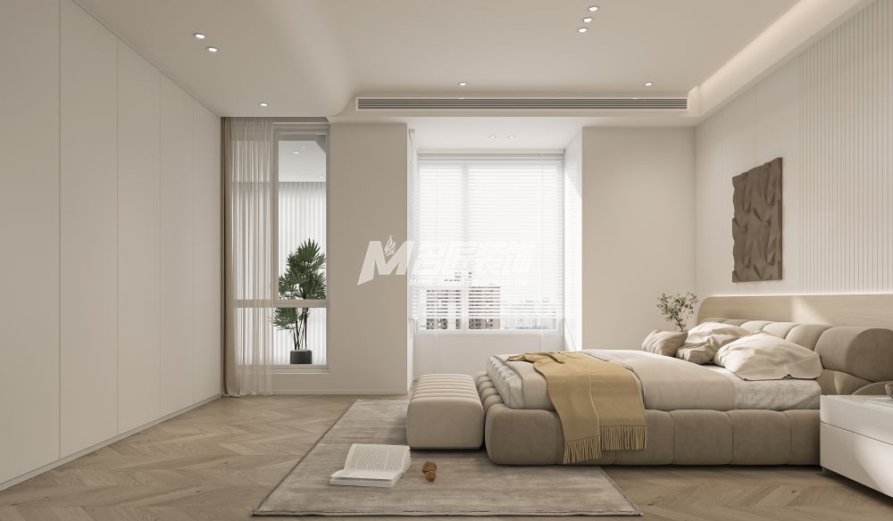 綠城春江明月220㎡主臥角度一侘寂裝修風(fēng)格