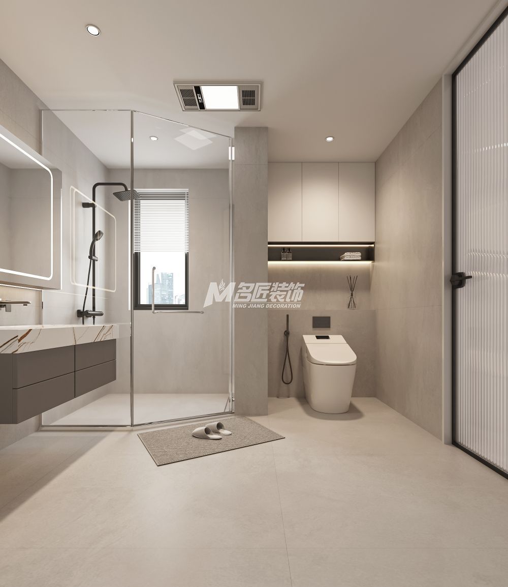 綠城春江明月220㎡主臥衛(wèi)生間侘寂裝修風(fēng)格